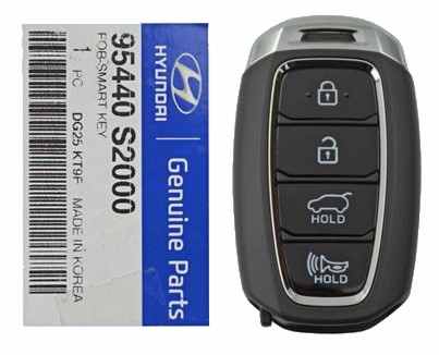 *NEW OEM* 2019 - 2020 Hyundai Santa Fe 4 Button Smart Remote w/ Hatch - Emergency Key Included - OE: 95440-S2000-1