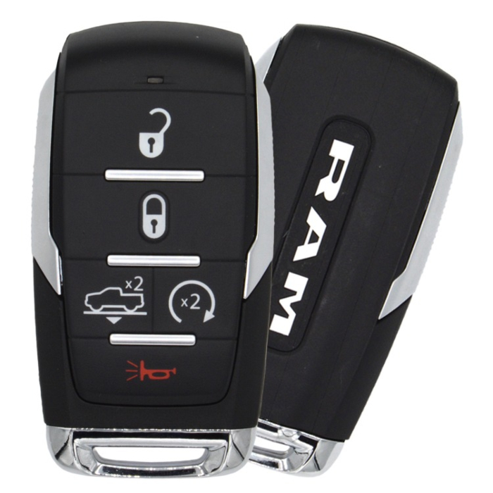 2019 - 2024 Dodge RAM 1500 5 Button Smart Remote w/ Lowering Feature - Emergency Key Included - OHT-4882056-1