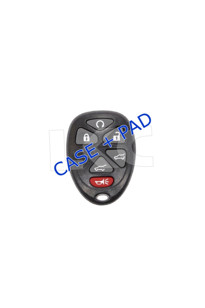 *SHELL & PAD ONLY* GM 6 Button Keyless Entry Remote Fob Casing - OUC60270-1