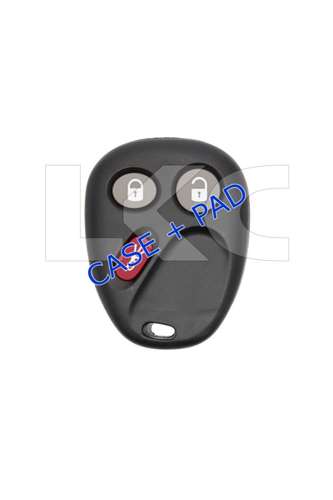*SHELL & PAD ONLY* GM 3 Button Keyless Entry Remote Fob Casing - MYT3X6898B-1