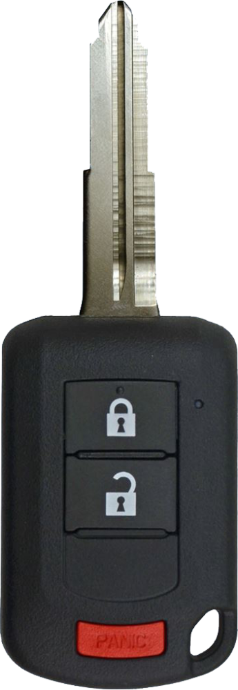 2017 - 2020 Mitsubishi Mirage 3 Button Remote Head Key w/ Trunk - THREE LED Blinks - OUCJ166N-2