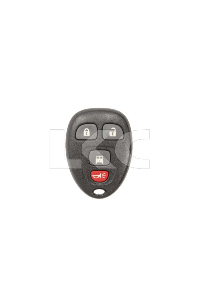 *SHELL & PAD ONLY* GM 4 Button Keyless Entry Remote Fob Casing w/ Back Van Door - OUC60270, OUC60221-1