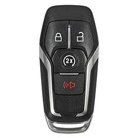 2013 - 2015 Lincoln MKC 4 Button Smart Remote w/ Remote Start - Emergency Key Included - Lincoln Logo - M3N-A2C31243300-1