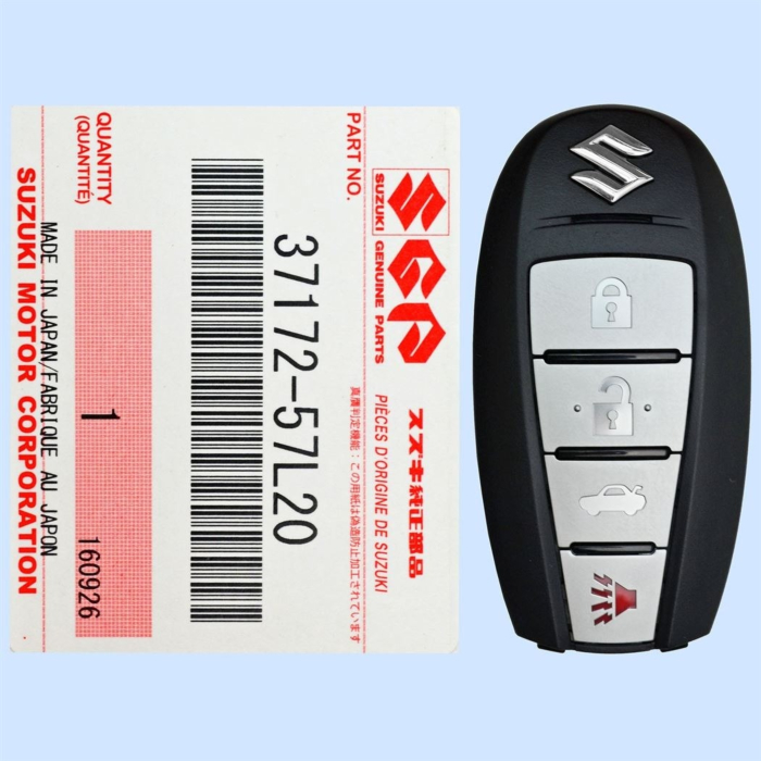 *NEW OEM* 2010 - 2012 Suzuki Kizashi 4 Button Smart Remote - Emergency Key Included - KBRTS009-1