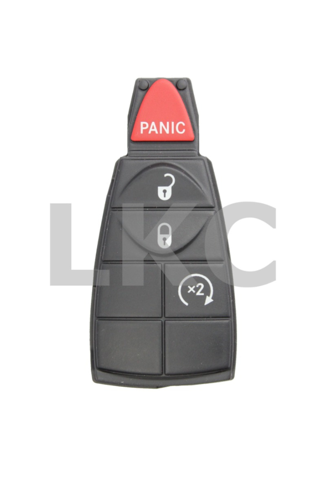 *PAIR OF* Dodge & Jeep 4 Button Fobik Pad Replacements w/ Remote Start - Only for fobiks with FCC ID: IYZ-C01C, M3N32297100, or GQ4-53T-1