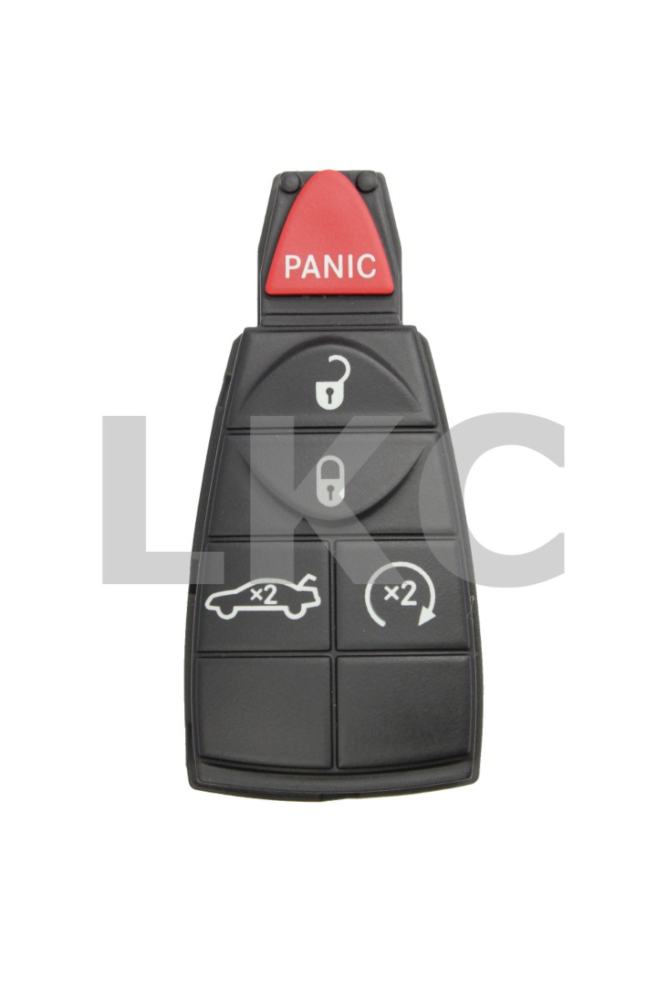 *PAIR OF* Chrysler, Dodge, & Jeep 5 Button Fobik Pad Replacement - Only for fobiks with FCC ID: IYZ-C01C or M3N32297100-1