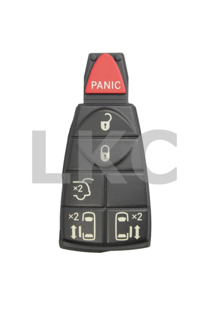 *PAIR OF* Chrysler & Dodge 6 Button Fobik Pad Replacement - Only for fobiks with FCC ID: IYZ-C01C-1