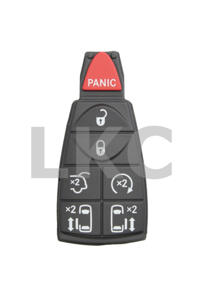 *PAIR OF* Chrysler, Dodge, & Volkswagen 7 Button Fobik Pad Replacement - Only for fobiks with FCC ID: IYZ-C01C-1