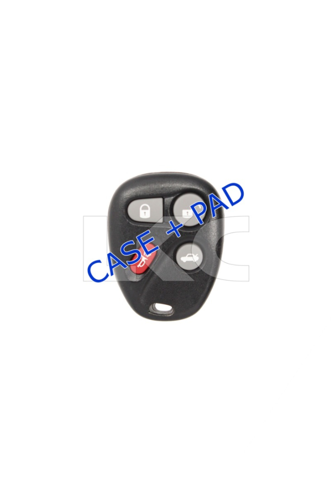 *NEW SHELL & PAD ONLY* GM 4 Button Keyless Entry Remote Fob Casing - ABO0204T (10246215)-1