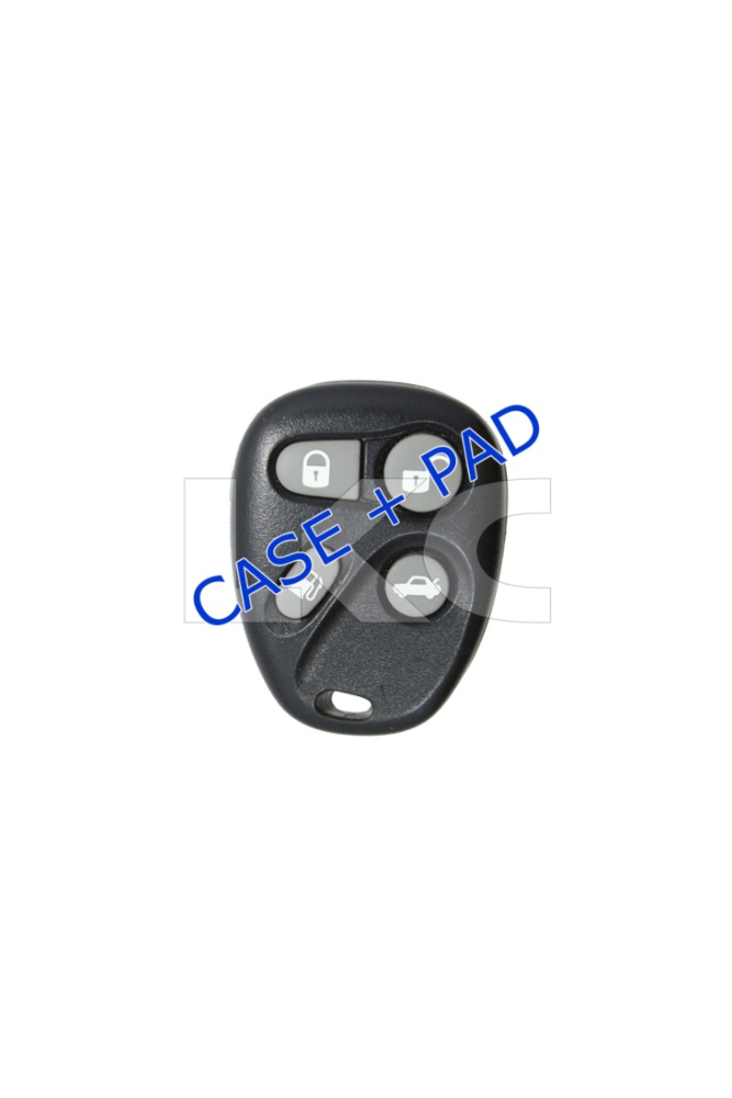 *NEW SHELL & PAD ONLY* GM 4 Button Keyless Entry Remote Fob Casing - KOBLEAR1XT-1