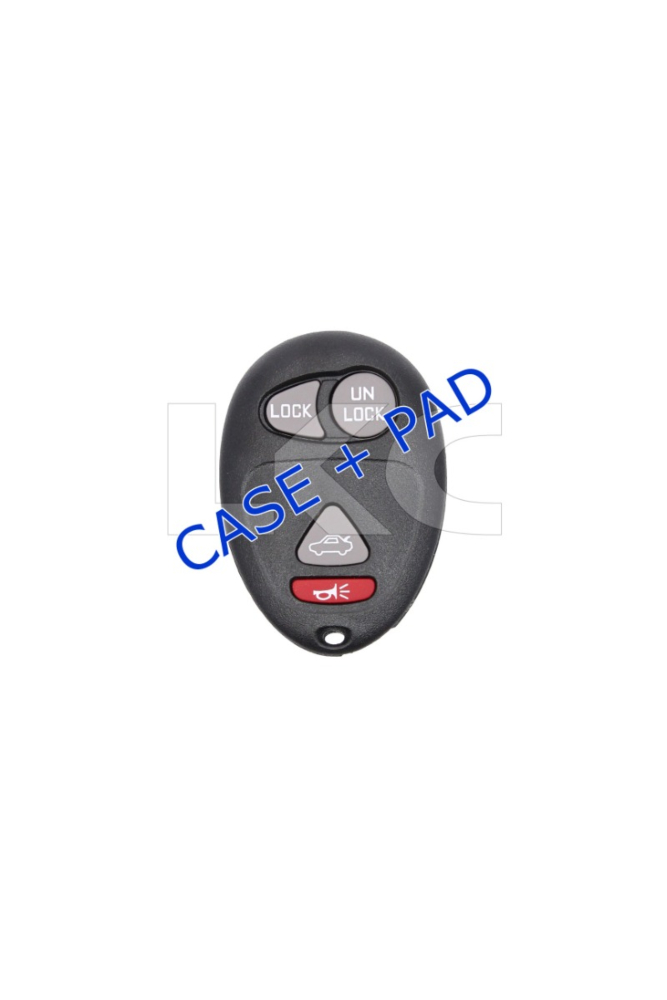 *NEW SHELL & PAD ONLY* GM 4 Button Keyless Entry Remote Fob Casing - L2C0007T-1
