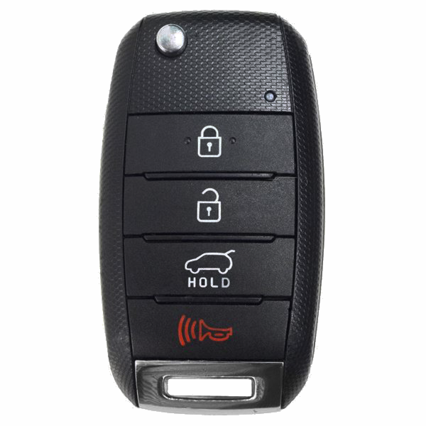 2013 - 2015 Kia Sorento 4 Button High Security Remote Flip Key w/ Hatch - TQ8-RKE-3F05-1