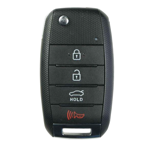 2013 - 2016 Kia Forte 4 Button Flip Key w/ Trunk - Standard blade - OSLOKA-870T-1
