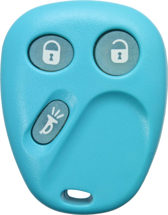 2003 - 2007 OEM Glow in the Dark GM 3 Button Keyless Entry Remote - Light Blue - LHJ011-3