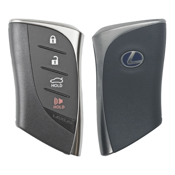 2018 - 2020 Lexus 4 Button Smart Remote w/ Trunk - 433Mhz - HYQ14FBF - Blue Logo for HYBRID Models-1