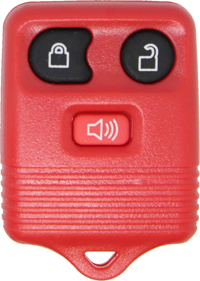 1998 - 2016 NEW Replacement Red Ford, Lincoln, Mazda, & Mercury 3 Button Keyless Entry Remote Fob - Red-3