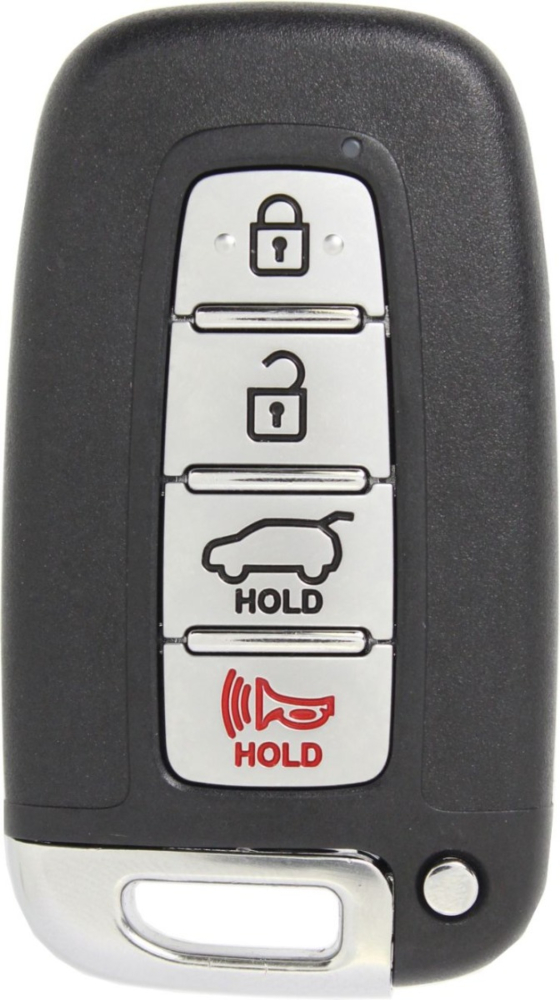 *SHELL & PAD ONLY* Hyundai/Kia 4 Button Smart Key Casing w/ Hatch - SY5HMFNA04 - FOR HIGH SECURITY EKEYS ONLY-1