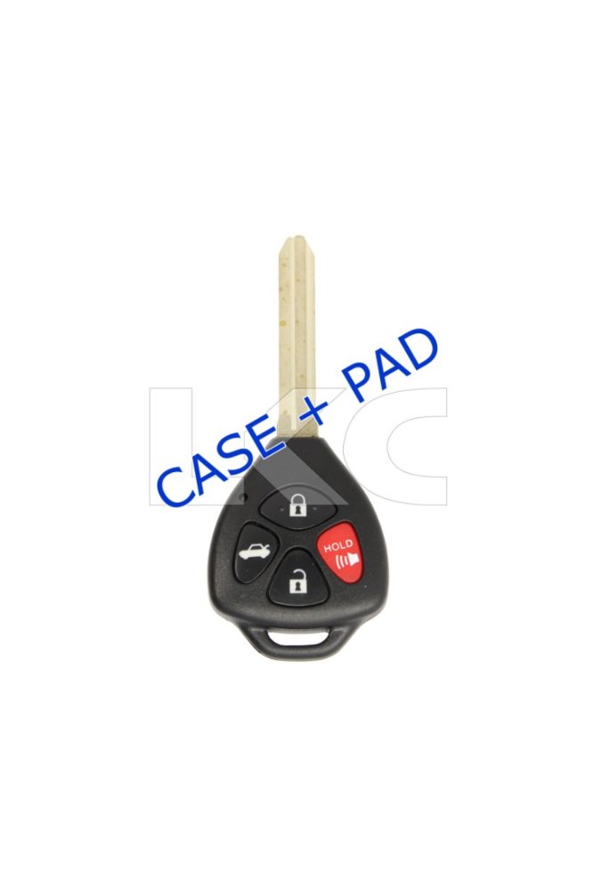 *SHELL & PAD ONLY* Toyota/Scion/Subaru 4 Button Remote Head Key - No logo - HYQ12BDC, HYQ12BBY, GQ4-29T-1