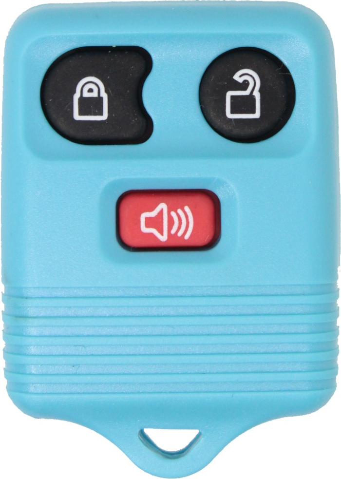 1998 - 2016 NEW Replacement Light Blue Ford, Lincoln, Mazda, & Mercury 3 Button Keyless Entry Remote Fob - Light Blue-3