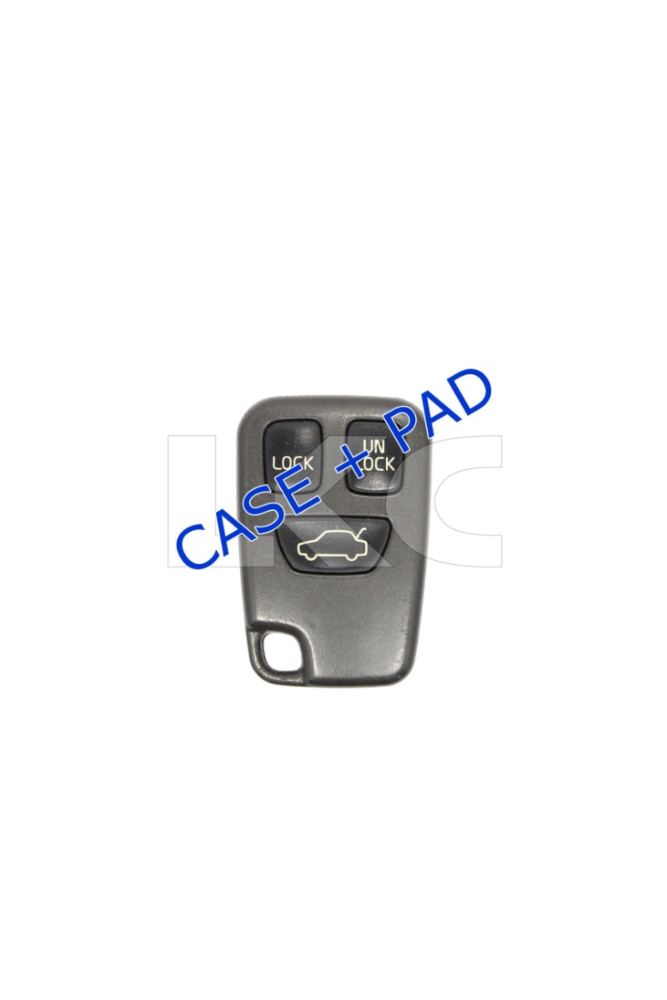 *SHELL & PAD ONLY* 1998 - 2001 Volvo 3 Button Keyless Entry Remote Fob Casing - HYQ1512J-1